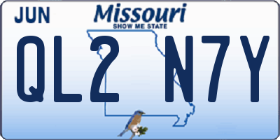 MO license plate QL2N7Y
