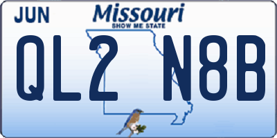 MO license plate QL2N8B