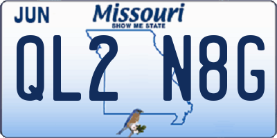MO license plate QL2N8G