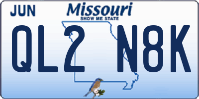 MO license plate QL2N8K
