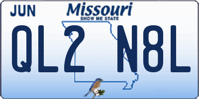 MO license plate QL2N8L
