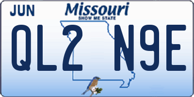 MO license plate QL2N9E