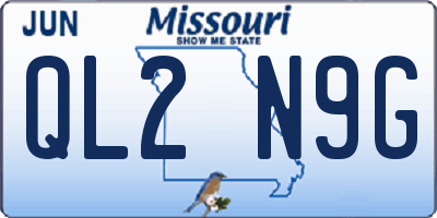 MO license plate QL2N9G