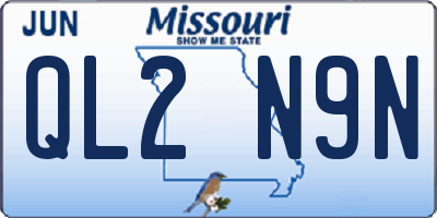 MO license plate QL2N9N