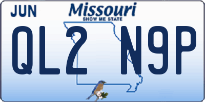 MO license plate QL2N9P