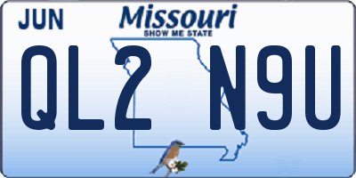 MO license plate QL2N9U