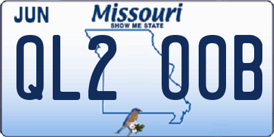 MO license plate QL2O0B