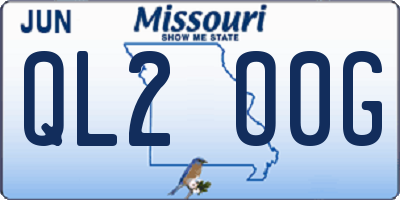 MO license plate QL2O0G