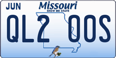 MO license plate QL2O0S