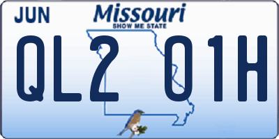 MO license plate QL2O1H