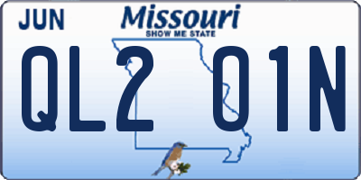 MO license plate QL2O1N