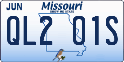 MO license plate QL2O1S