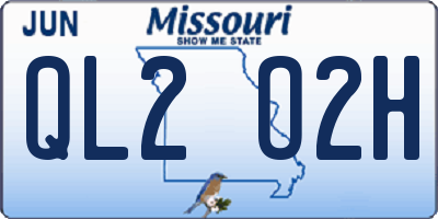 MO license plate QL2O2H
