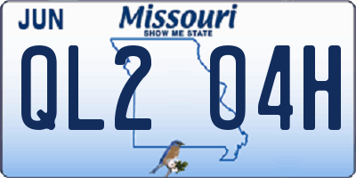 MO license plate QL2O4H