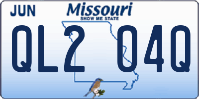 MO license plate QL2O4Q