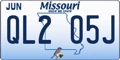 MO license plate QL2O5J