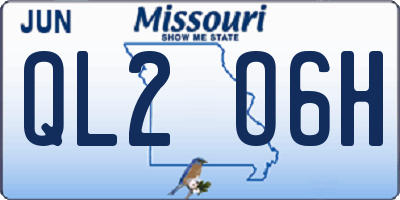 MO license plate QL2O6H