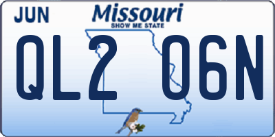 MO license plate QL2O6N