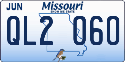 MO license plate QL2O6O