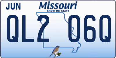 MO license plate QL2O6Q