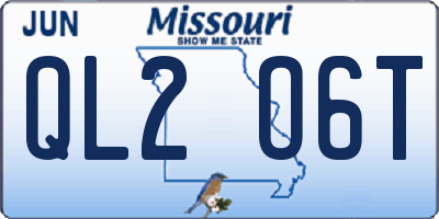 MO license plate QL2O6T