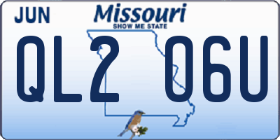 MO license plate QL2O6U