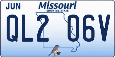 MO license plate QL2O6V