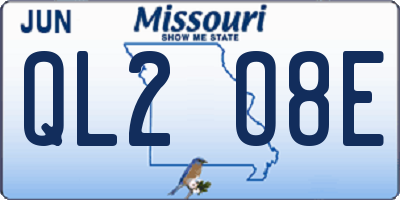 MO license plate QL2O8E