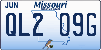 MO license plate QL2O9G