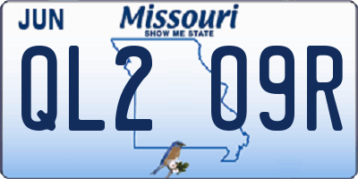 MO license plate QL2O9R