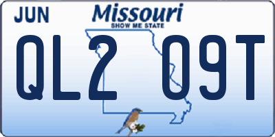 MO license plate QL2O9T