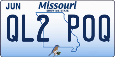 MO license plate QL2P0Q