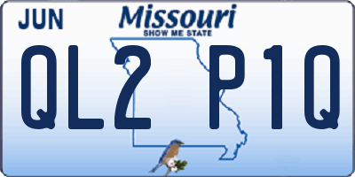 MO license plate QL2P1Q