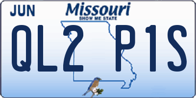 MO license plate QL2P1S