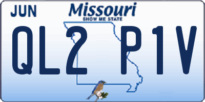 MO license plate QL2P1V