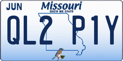 MO license plate QL2P1Y