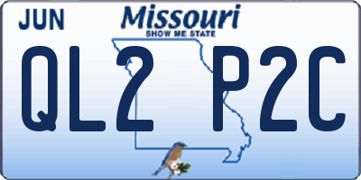 MO license plate QL2P2C