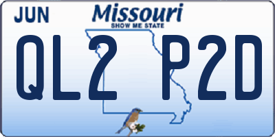 MO license plate QL2P2D