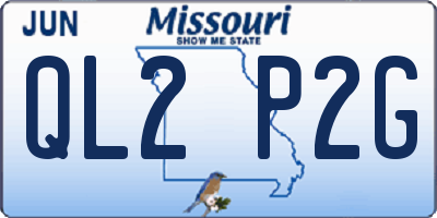 MO license plate QL2P2G