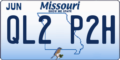 MO license plate QL2P2H