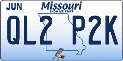 MO license plate QL2P2K