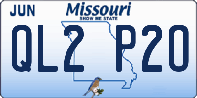 MO license plate QL2P2O