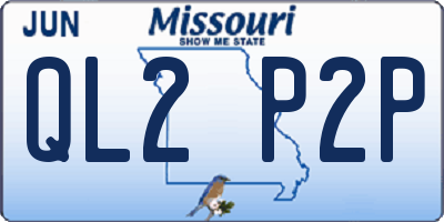 MO license plate QL2P2P