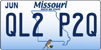 MO license plate QL2P2Q