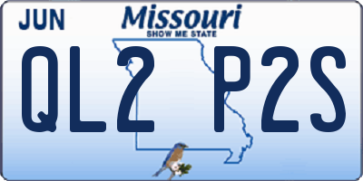 MO license plate QL2P2S