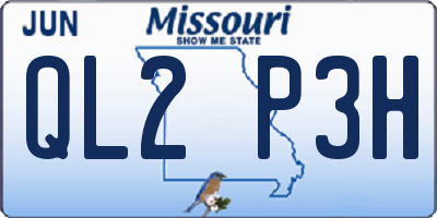 MO license plate QL2P3H