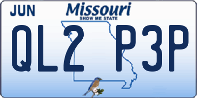 MO license plate QL2P3P