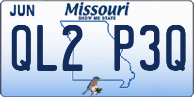 MO license plate QL2P3Q