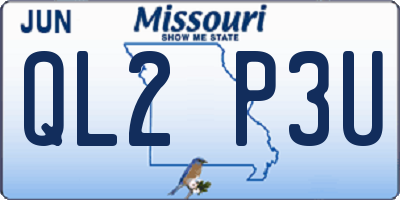 MO license plate QL2P3U