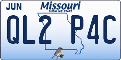 MO license plate QL2P4C